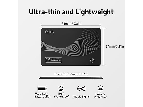 Ultra Thin Wallet Tracker Card