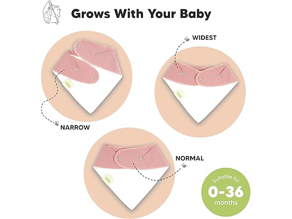 KeaBabies 8Pk Organic Baby Bandana Bibs-Pastel
