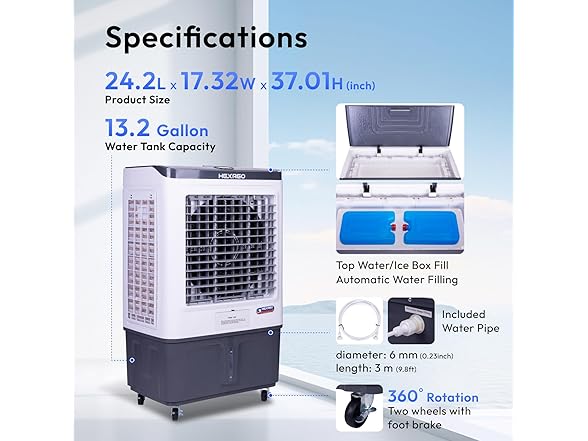 HEXAGO 7.500 CFM SWAMP COOLER