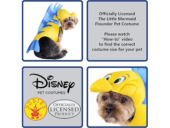 Rubies Disney Little Mermaid: Flounder Pet Costume