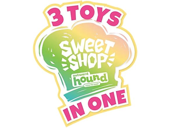 Outward Hound Sweet Shop 3-in-1 Dog Toy