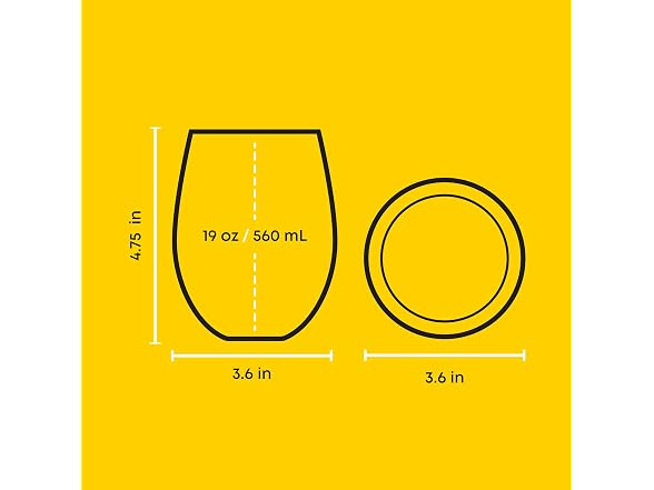 JoyJolt DC Superman A Symbol of Hope Stemless Drinking Glasses