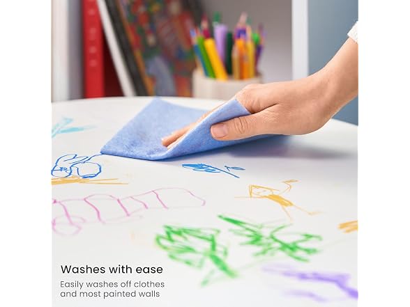ARTEZA Kids Fine Tip Washable Markers, 42 Bright Colors
