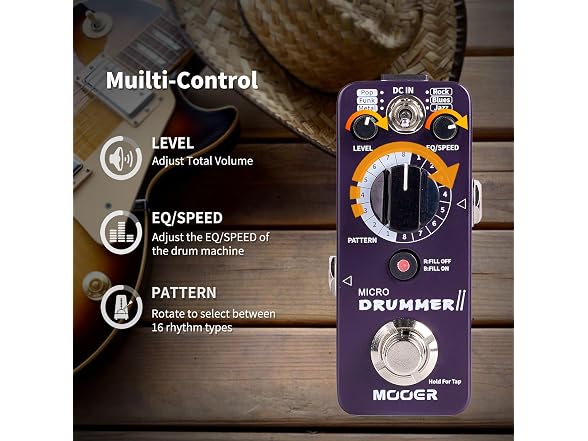 MOOER Micro Drummer II Drum Pedal