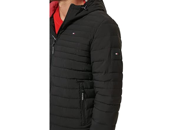 Tommy Hilfiger Men Stretch Poly Hooded Jacket