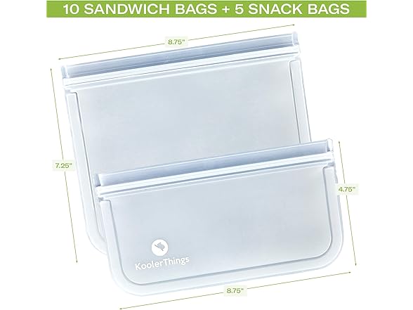 KoolerThings Reusable Sandwich Bags