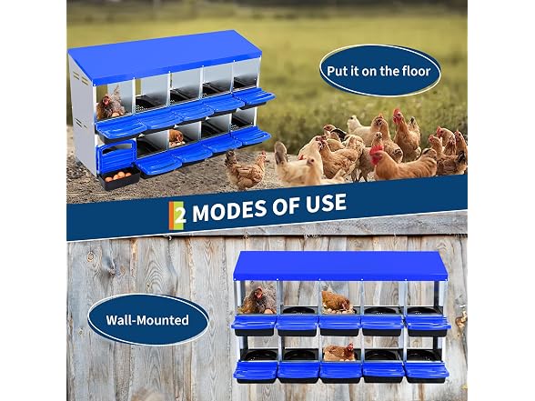 10-Hole Chicken Nesting Box, Without