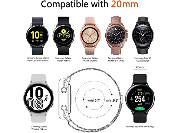 Stainless Steel Mesh Loop for Samsung Galaxy Watch