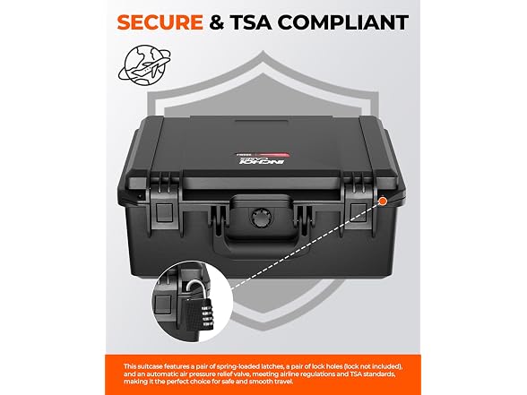Waterproof Pistol Case W/ Premium Foam 5 Guns 3+2 Layout