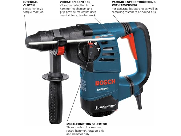 BOSCH RH328VC 1-1/8 Inch SDS-plus Rotary Hammer