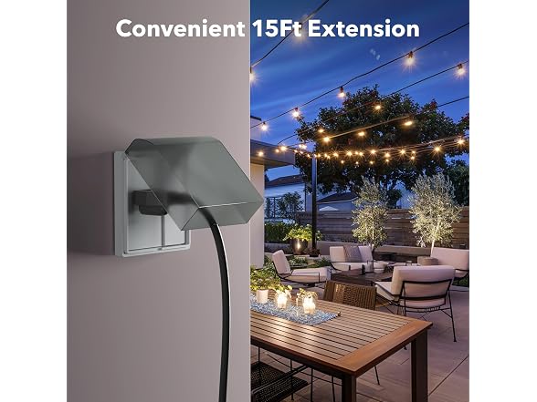 BN-LINK 15 ft Indoor/Outdoor Extension Cord 16/3 SJTW, Blac