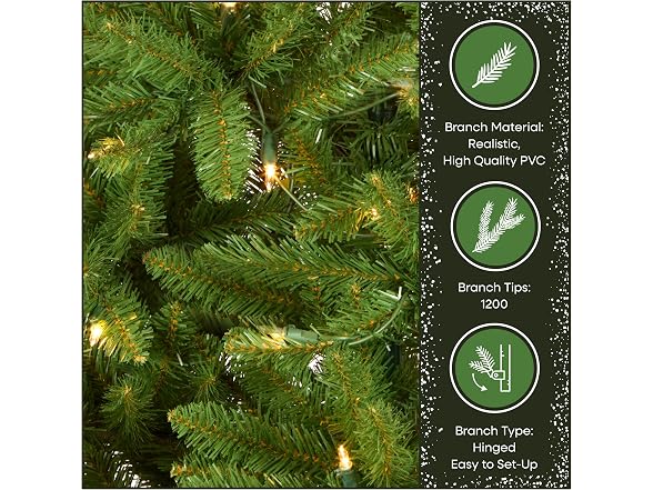 National Tree Company 7.5ft Pre-Lit Kingswood Fir