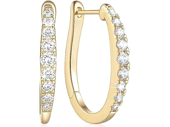 Aidomiya 14k Gold Plated Hoop Earrings 25mm
