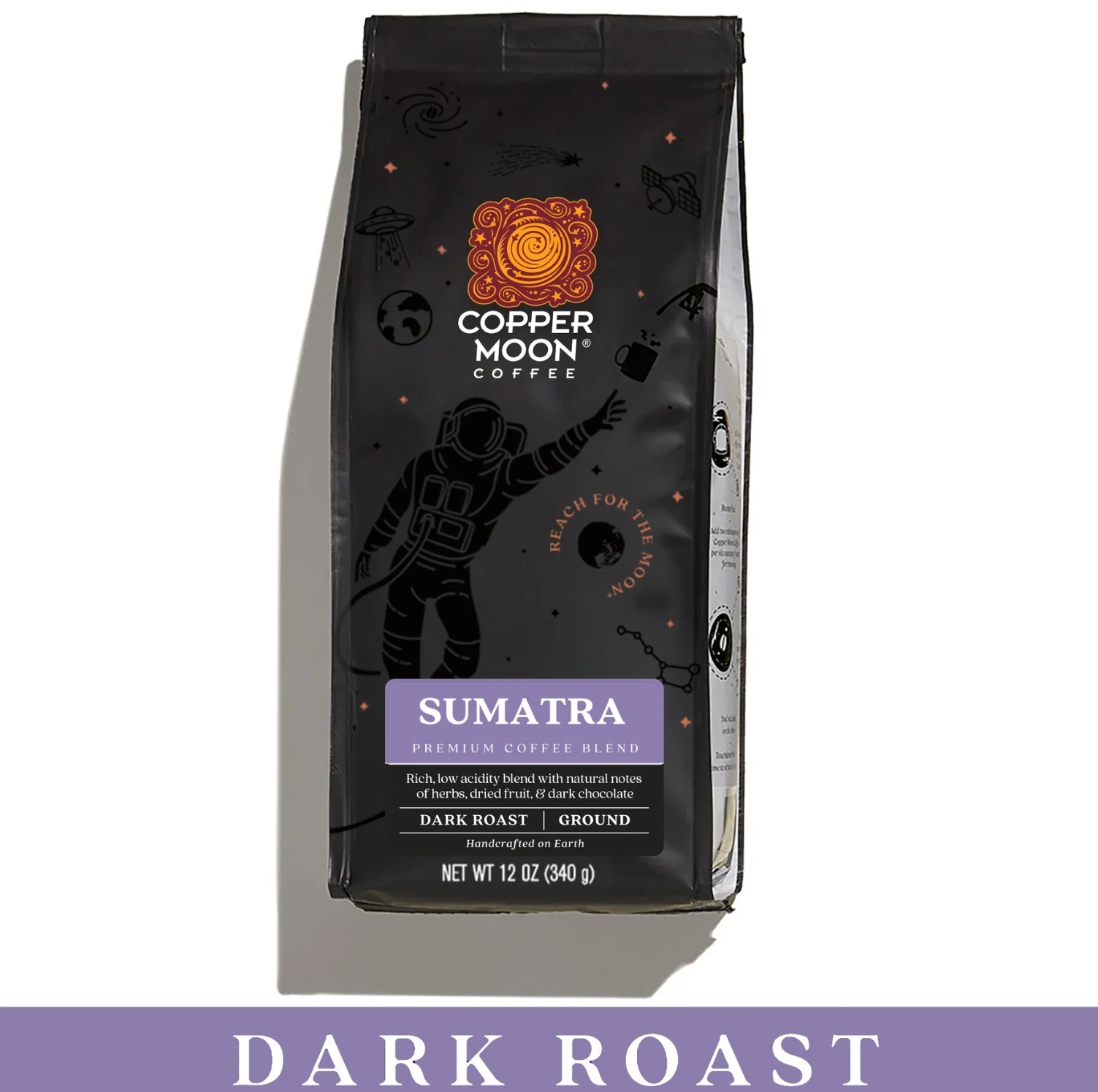 (3 Pack) Copper Moon Ground Coffee - Sumatra Dark Roast 12oz - Gallery 3