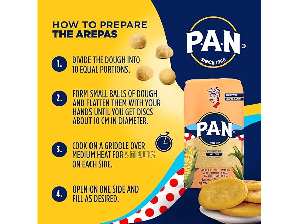 PAN Pre Cooked Yellow Corn Meal 2.2lb 10 Pack