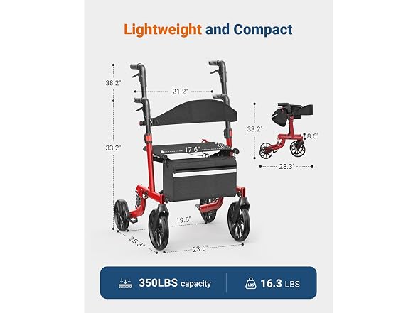 Generic BC1038260598415 Shock-Absorbing Rollator Walke