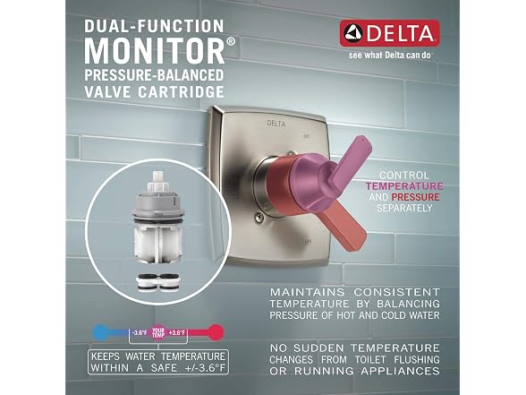 Delta Faucet T17499-PR Pivotal Tub/Shower, Lumicoat Chrome