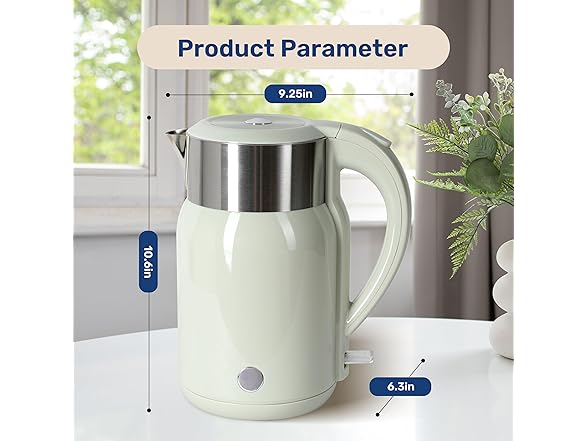 YSSOA Electric Kettle, 1.8 Liter 1100W