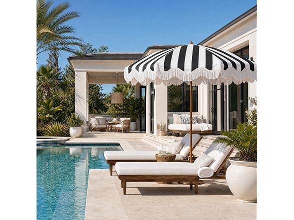 Rayjee 6.5FT Boho Patio Umbrella Fringe