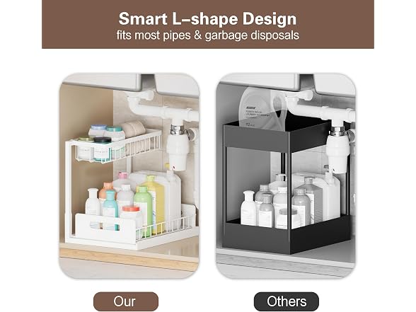 VUSIGN 2 Tier Under Sink Organizer, Slide Out