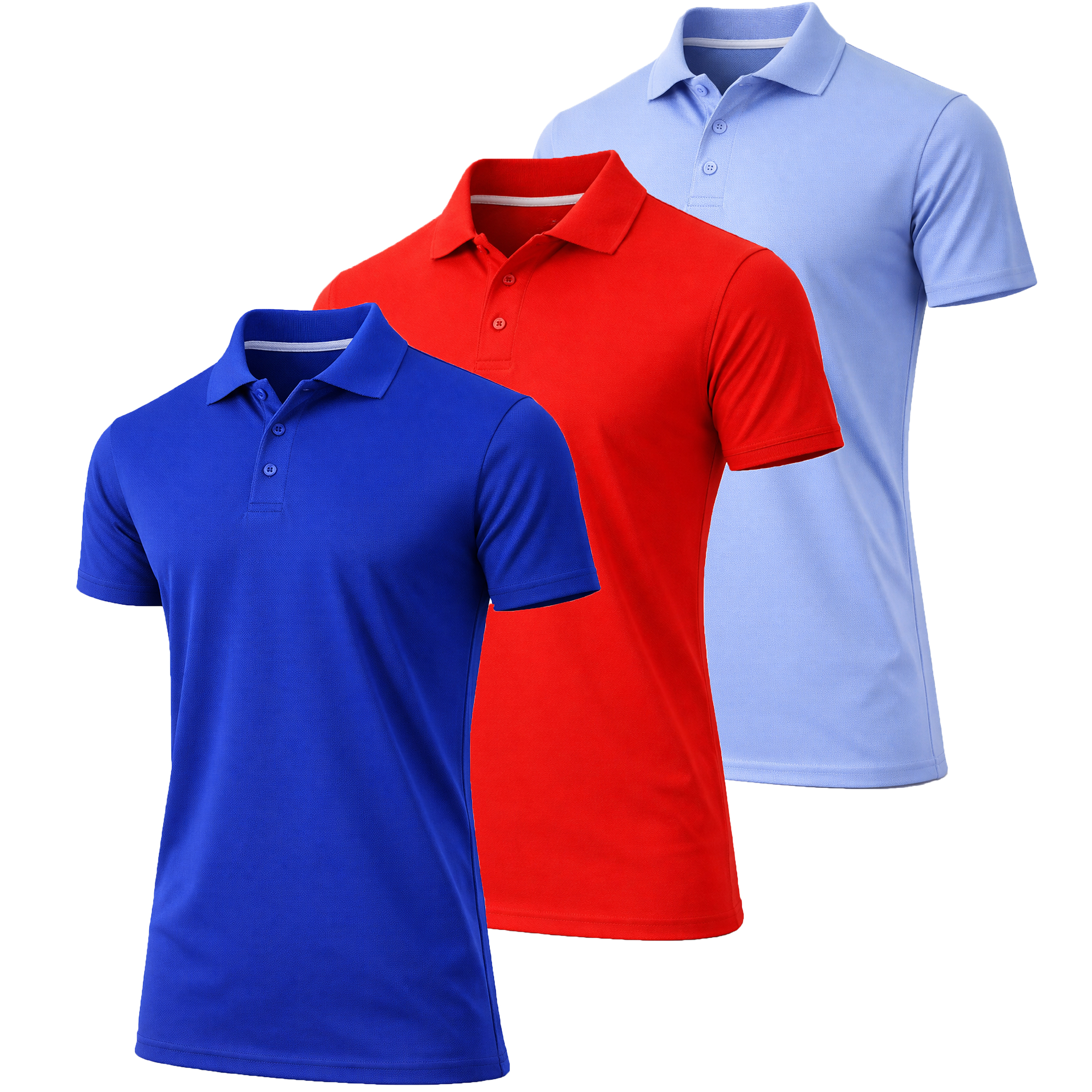 3Pk Mens S/S Performance Polo (S-3XL) - Gallery 26
