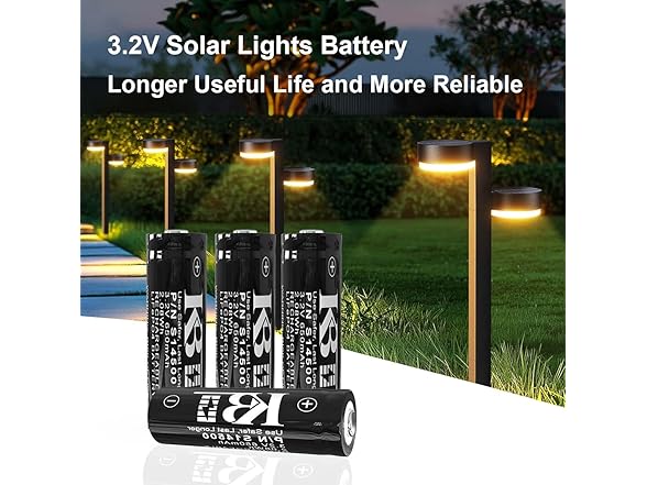 KBT 4Pack 3.2V 650mAh LiFePo4 Batteries