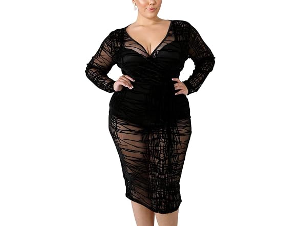 Echoine Women (L) Sexy Off Shoulder Bodysuit Dress
