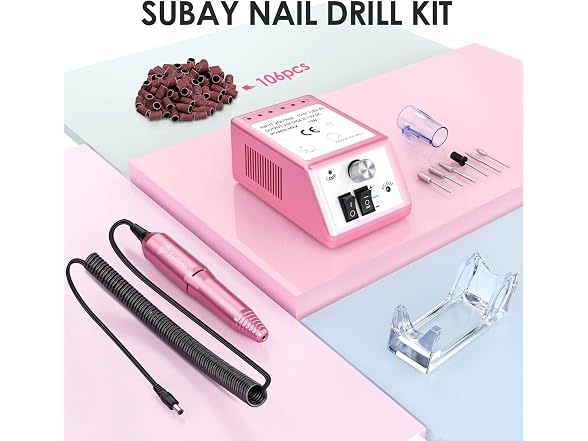 Subay Electric Nail Drill Manicure Pedicure Kit