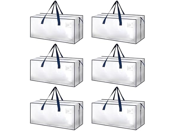 HealSmart 6 Pack Extra Large Moving Bags