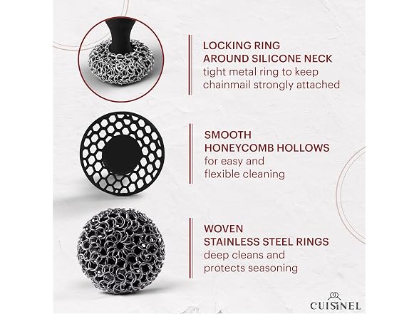 Cuisinel Cast Iron Chainmail Scrubber