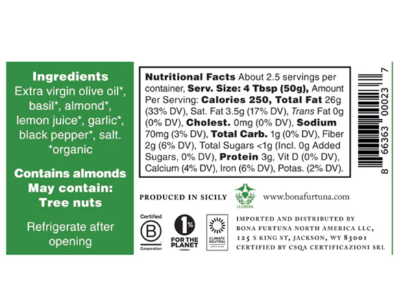 (4pk) Bona Furtuna Organic Pestos Variety