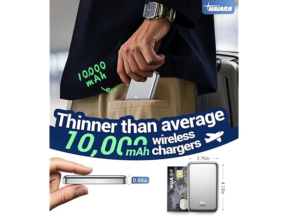 HAIARA 10000mAh Magsafe Portable Charger