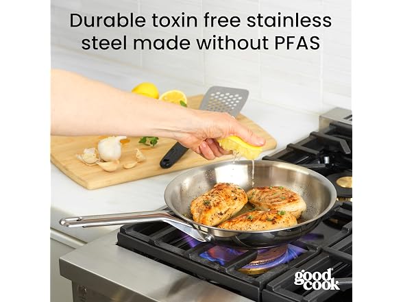 GoodCook Stainless Steel Fry Pan 10-Inch