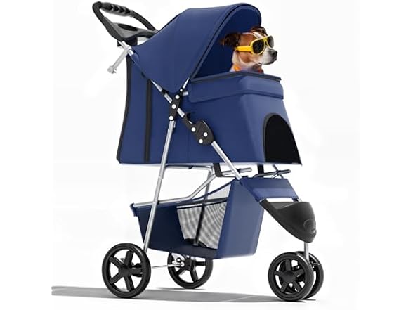 Magshion 3-Wheel Pet Stroller, Foldable Trave
