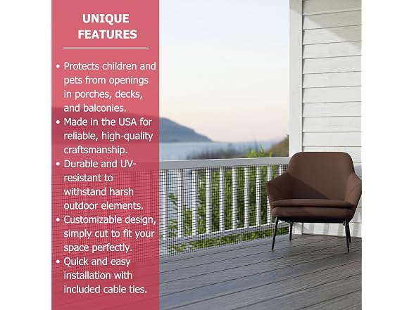 Cardinal Gates DS15 Light-Duty Outdoor Deck Netting