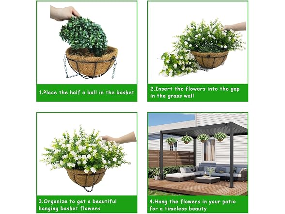 BCBLF White Artificial Flowers