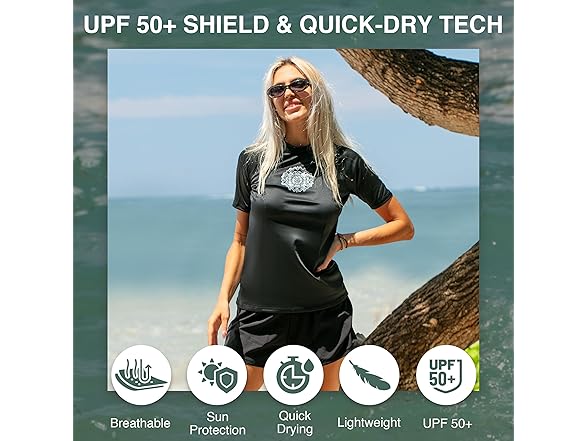 Kanu Surf Women's Black Rashguard (XL)