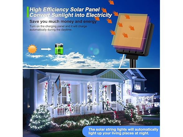 Brightever 160FT Solar String Lights- Choose Color