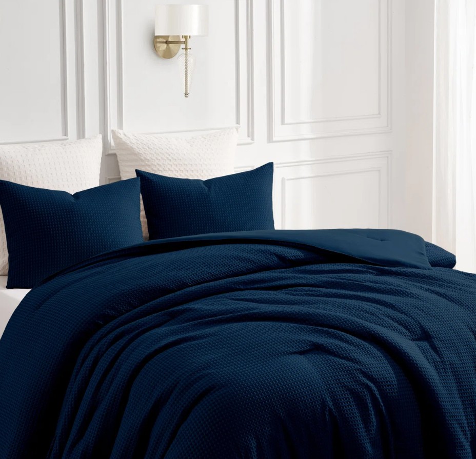 Kathy Ireland 3 Piece Waffle Comforter Set - Gallery 11