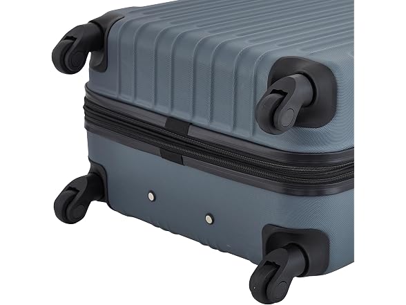Travelers Club Midtown Hardside 4-Piece Luggage Travel Set, Slate