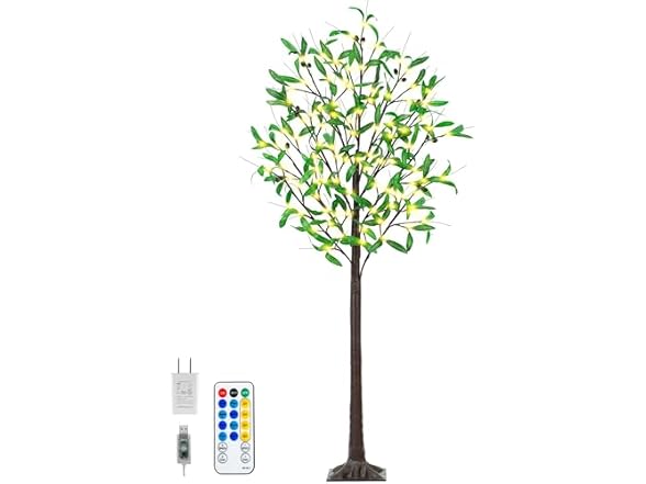 5FT 90 LED Lighted Olive Tree