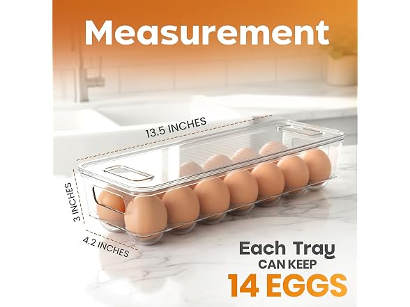 Utopia Home Egg Container With Lid and Handle for