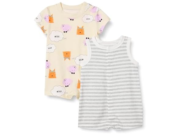 Beige Dogs/ Heather Stripe