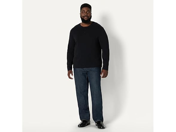 Men's Relaxed-Fit Long Sleeve Henley