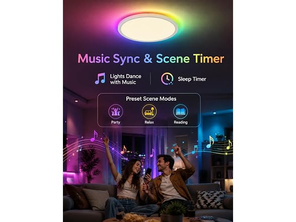 Xinsway 12in Smart Ceiling Light RGB