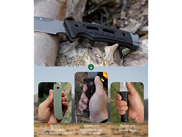 HX OUTDOORS Fixed Blade Knife | 3.7in Fixed