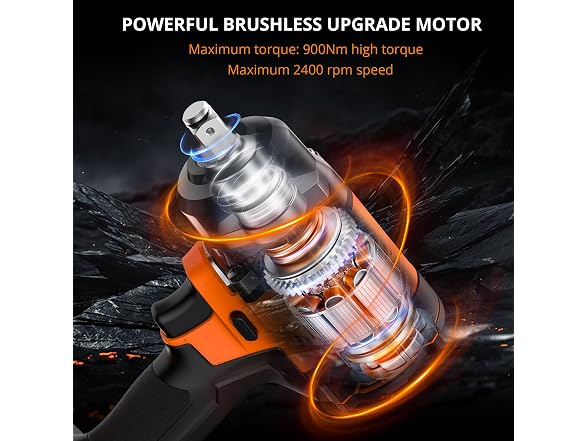 PARRIOR USPRIW01 20V Cordless Impact Wrench Kit