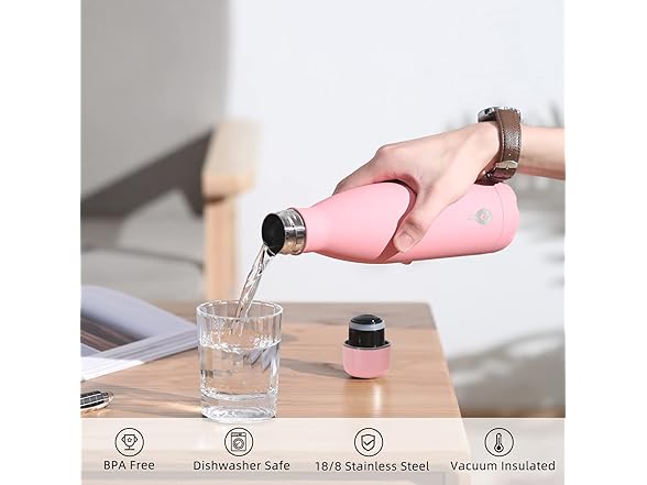 BJPKPK Insulated Water Bottle 17oz