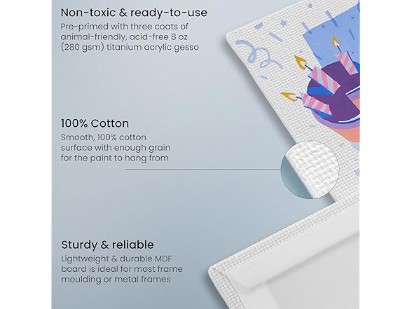 ARTEZA Canvas Boards for Painting Varies