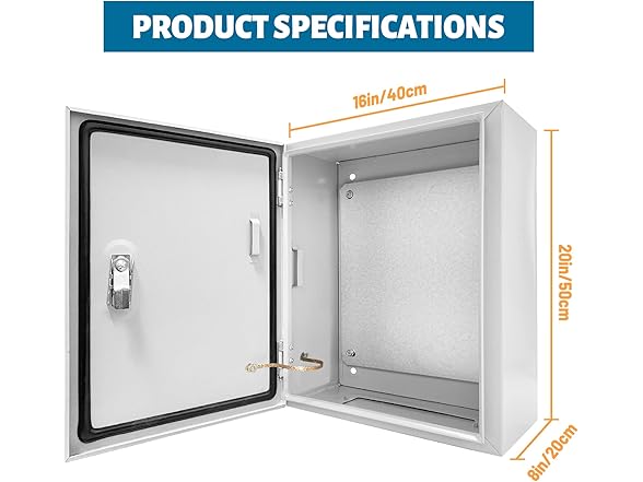Outdoor Electrical Box 16x8x20 Steel